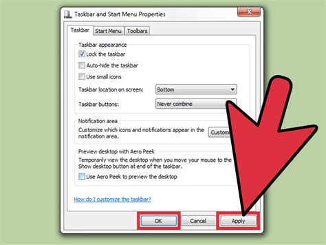 How To Lock The Windows 7 Taskbar 7 Steps With Pictures