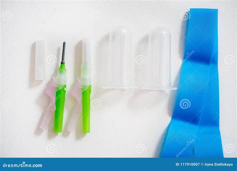 Dropper Syringe With Needle And Catheter For Intravenous Injection With