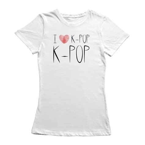 Tee Bangers I Love K Pop K Pop Graphic Womens T Shirt