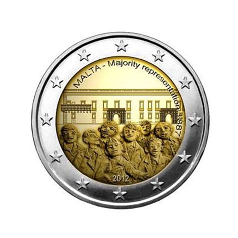 Pièce De Monnaie 2 Euro Commémorative Malte 2012 Représentation