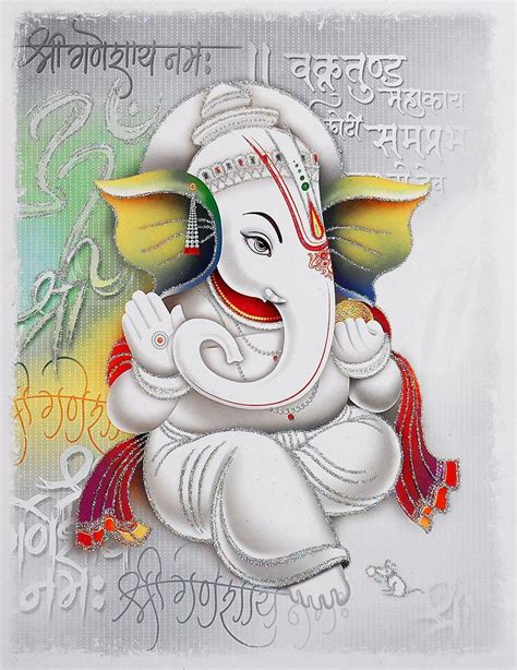 Lord Ganesha Glitter Poster Lord Ganesha Ganesha Lord Ganesha