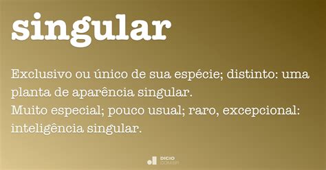 Singular Dicio Dicionário Online De Português