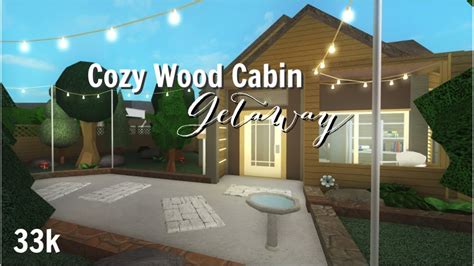 Roblox Bloxburg Cozy Wood Cabin Getaway 33k Youtube