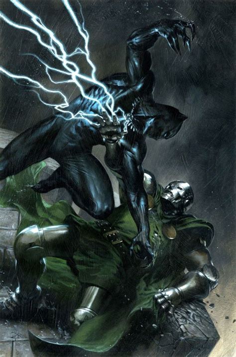 Black Panther Vs Doctor Doom By Gabriele Dellotto Black Panther Art