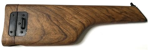 C96 Broomhandle Mauser Pistol Wooden Stock Man The Line