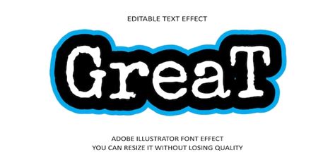Premium Vector Great Text Font Effect
