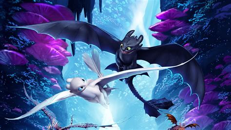 How to train your dragon 3. 1600x900 How To Train Your Dragon The Hidden World Night Fury And Light Fury 1600x900 Resolution ...
