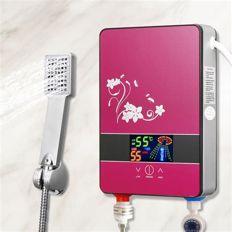 Un chauffe eau instantané va avoir besoin de beaucoup plus de puissance pour faire passer l'eau de 10° à 50° et pour un débit limité (proportionnel à la température. TEMPSA 6500W Chauffe-eau Electrique Instantané Pommeau de ...