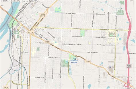 Fort Smith Map United States Latitude And Longitude Free Maps