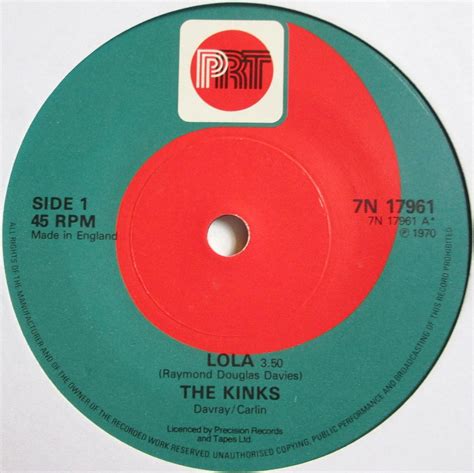 The Kinks 7 Single Lola Berkeley Mews Vinyl Prt 7n 17961