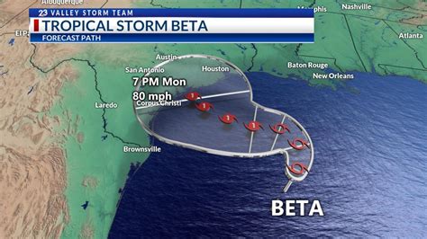 tropical storm beta strengthens watches issued for the rgv coast kveo tv