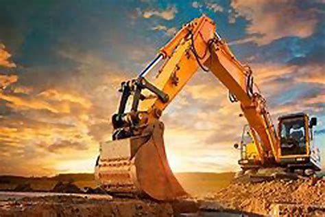 Free Download Sunset Excavator Background Image Rent