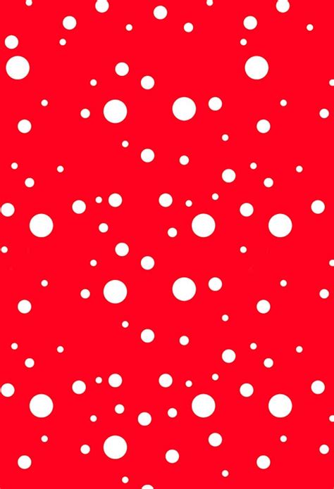 5x7ft Solid Red Wall White Polka Dots Custom Photo Studio Backgrounds