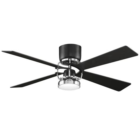 Adding a ceiling fan to a room is a simple diy. Fanimation FPS6225BL Black 52" 4 Blade Flush Mount Ceiling ...