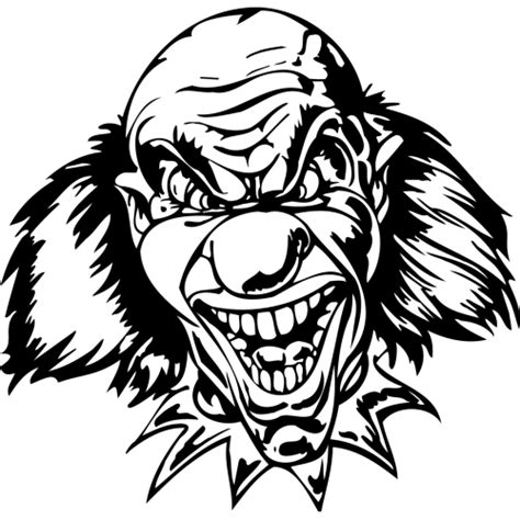 Scary Clown Clip Art Black And White Images And Photos Finder