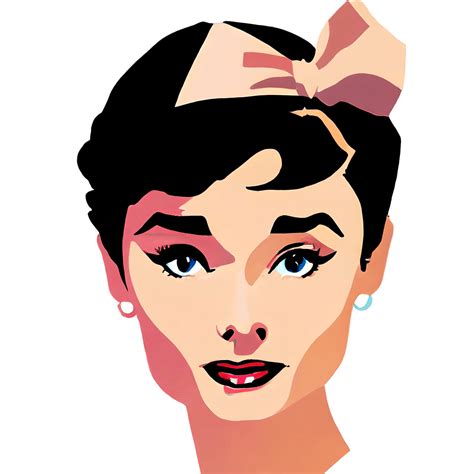 Audrey Hepburn Portrait Glamour · Creative Fabrica