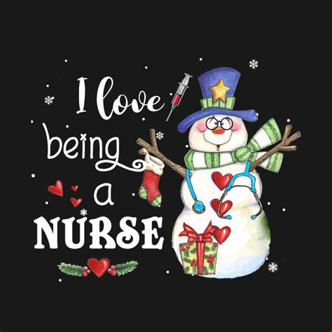 I Love Being A Nurse Christmas Nurse Christmas T Kids T Shirt