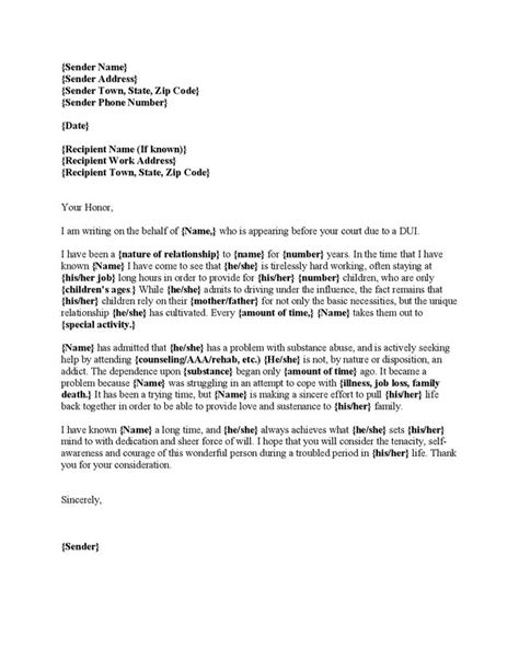 Fillable character reference letter template. character letters for court templates - Google Search ...