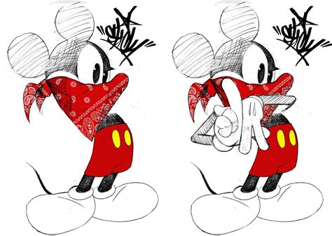 Gangsta Mickey Mickey Mouse Tattoo Mickey Mouse Drawings Mouse