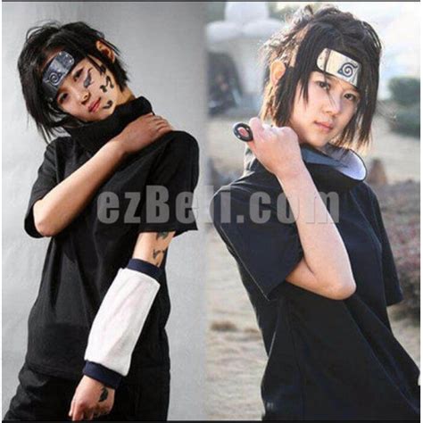 Naruto Sasuke Uchiha The 2nd Generation Black Cosplay Costume Set
