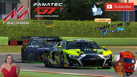 Assetto Corsa 46 Valentino Rossi AUDI R8 GT3 LMS Evo II Test Race GTWC