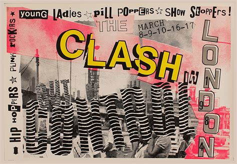 Lot Detail The Clash Rare Original Silkscreen Concert Poster