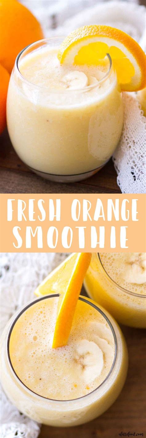 This Fresh Orange Smoothie Recipe Is Only 4 Ingredients Making It A