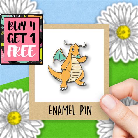 Dragonite Dragon Enamel Pin Pokemon Cute Enamel Pins Pins For Etsy