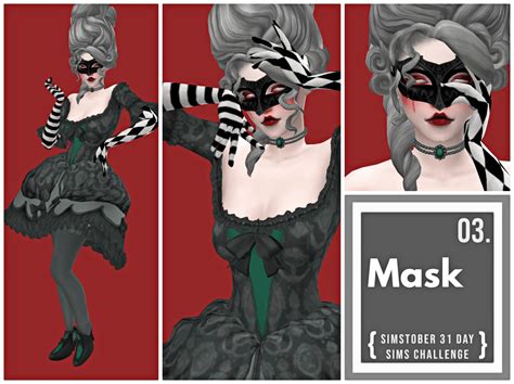 Sims 4 Simstober Day 03 Mask Face Hair Constance The Sims Game