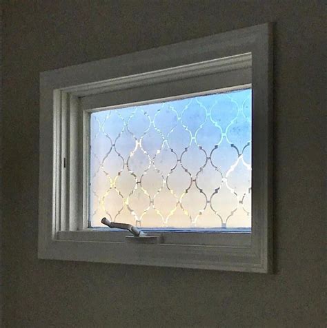 Frosted Moroccan Window Privacy Cover Adhesive Individual Etsy