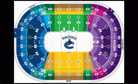 Vancouver Canucks Rogers Arena Seating Chart Arena Seating Chart