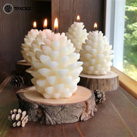 Molde De Vela De Silicona Con Cono De Pino De Navidad 3d Diy Velas De