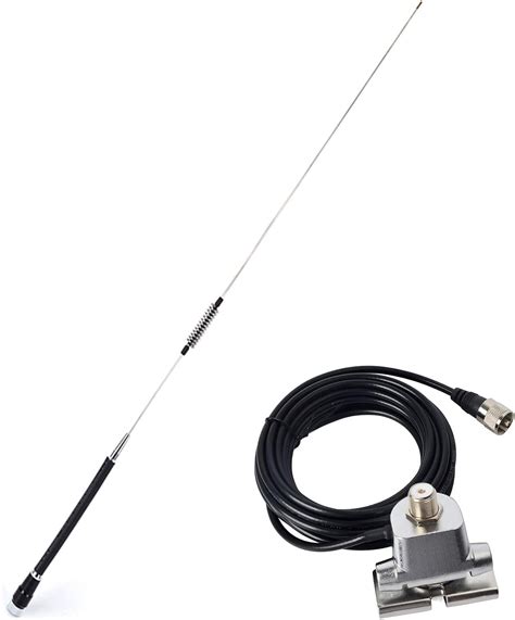 Amazon Com HYS MHz Inch Antenna Stainless Steel Mobile Whip Antenna CB Antenna With