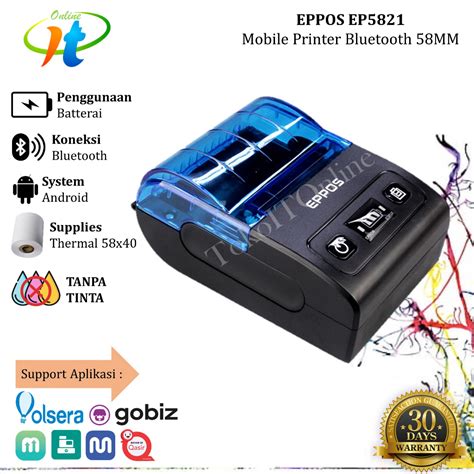 Jual Mini Mobile Printer Bluetooth 58mm Portable Eppos EP5821 RPP02N EP