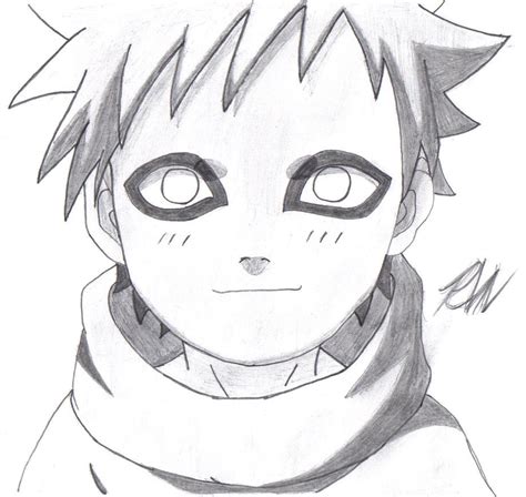 Naruto Gaara Drawing Naruto Akatsuki