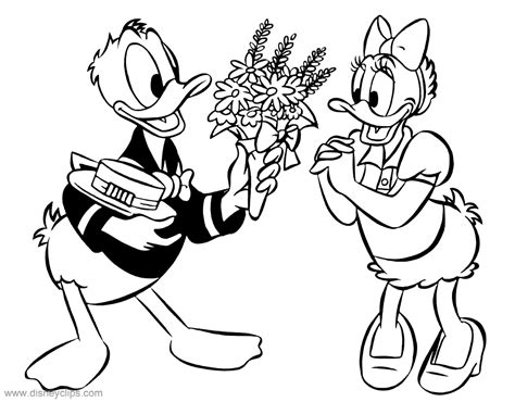Donald Duck And Daisy Coloring Pages