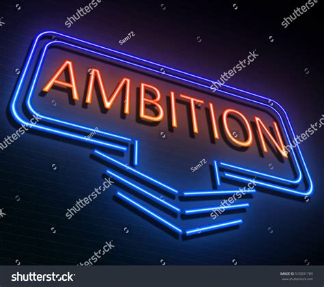 3d Illustration Depicting Sign Ambition Concept Stock Illustration