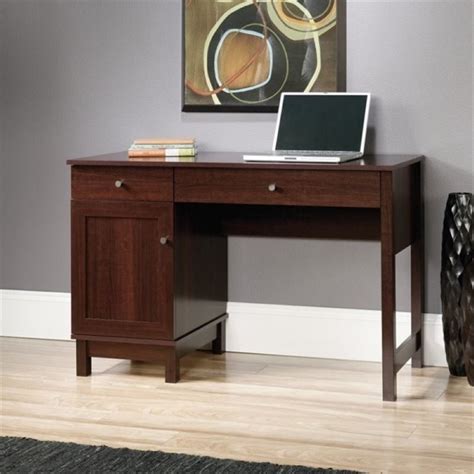 Bowery Hill Home Office Desk In Cherry 684357012413 Ebay