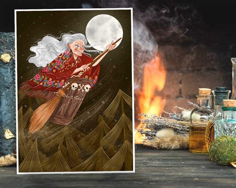 Baba Yaga Slavic Mythology Russian Folk Art Slavic Etsy
