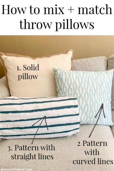 How To Mix And Match Throw Pillows Green With Decor