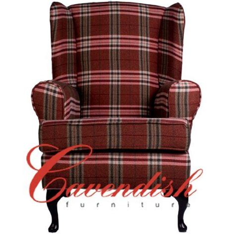 Herringbone upholstery fabric by yard (meter). Balmoral Deep Seat Orthopedic Chair in Red Tartan 21" or ...