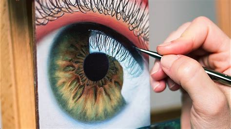 I Painted A Magnified Eye Oil Painting Time Lapse Youtube