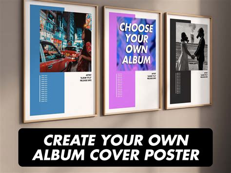 Custom Album Cover Posters Personalized Music Lover Gifts Etsy