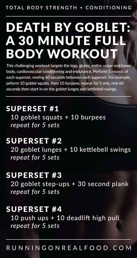 30 Minute Full Body Superset Workout For Strength And Conditioning