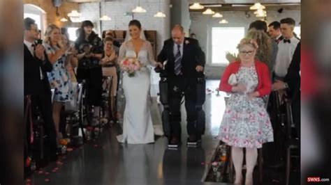 Paralyzed Dad Fulfills Promise To Daughter Walks Her Down The Aisle On