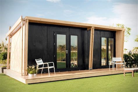 The design is broken into two separate modules — a practical way to construct the prefab house. viVood Prefab Tiny House | HiConsumption