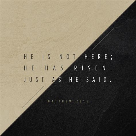 He Is Not Here He Has Risen Just As He Said Matthew 286 Sunday