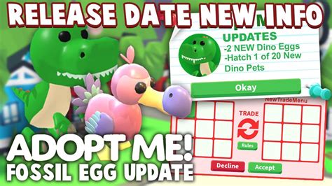The website is still in progress and some items have not been added. Adopt Me Fossil Egg RELEASE DATE! All *New* Info Leaks ...
