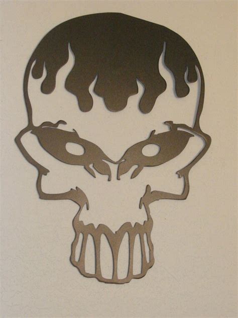 Bloody Flaming Skull Spooky Punisher 16 By Metalheadartdesign