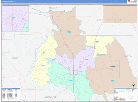 Treutlen County Ga Wall Map Color Cast Style By Marketmaps Images And